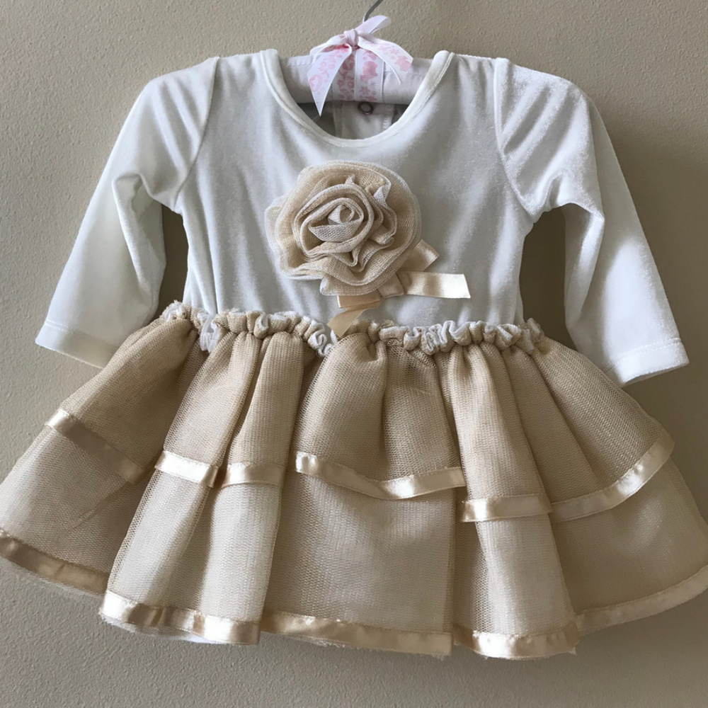 Koala Baby Boutique Velour Bodysuit Dress Dressy